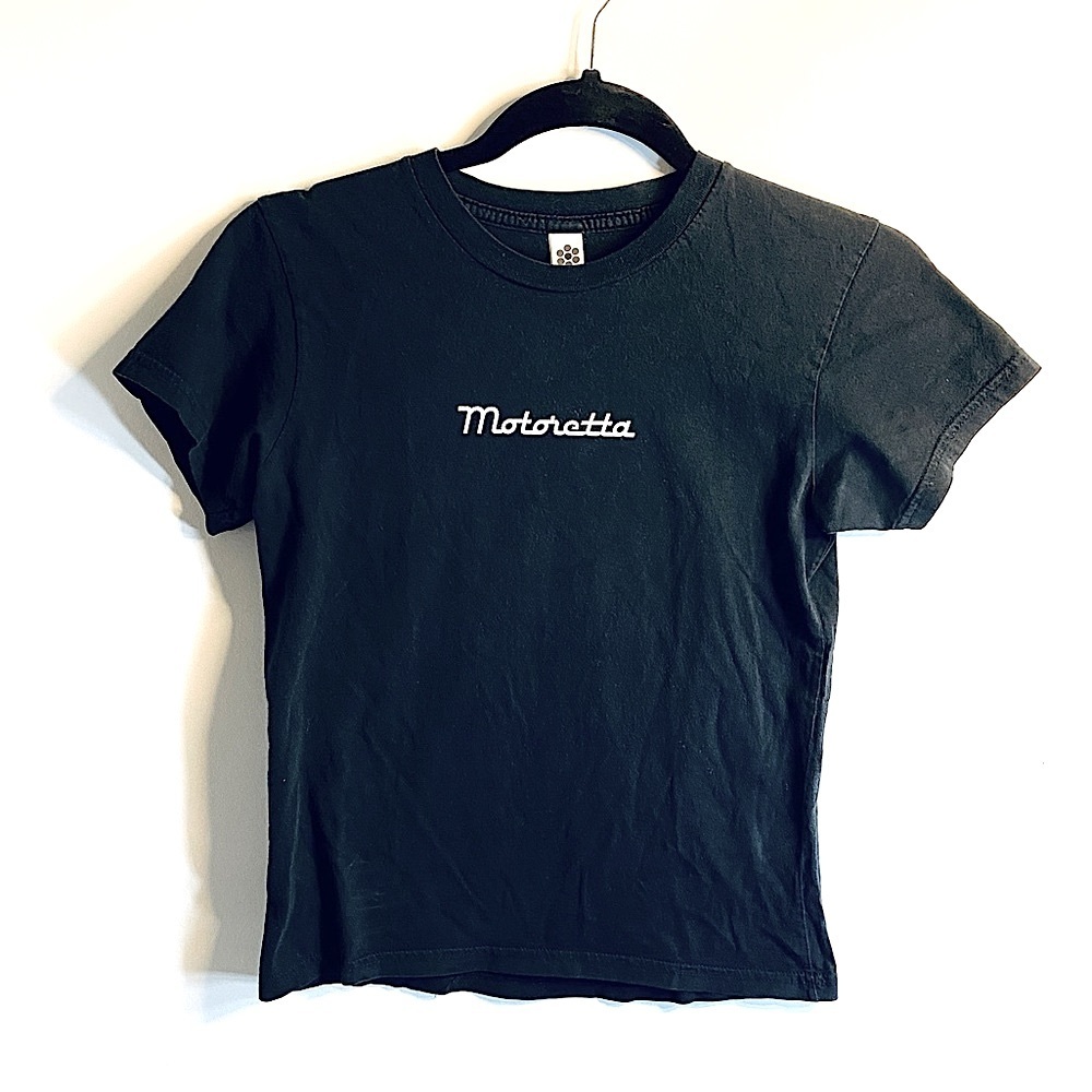 Vintage Y2K American Apparel Nostalgic "MOTORETTA" Classic Biker Tee